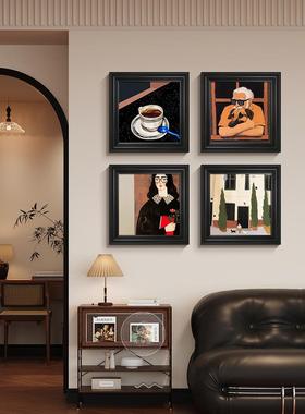抽象人物客厅装饰画壁龛术挂覆画古端彷高古风格餐厅OBR艺画广场