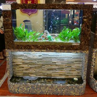 江彩大型鱼缸水族箱免换水客厅小型家用隔断屏风流水幕墙乌龟缸