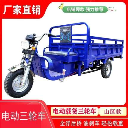 电动三轮车货车载重王工地拉货三轮车快递车新款家用电瓶车农用车