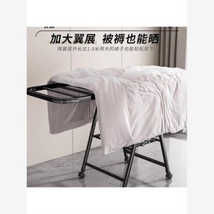 折叠阳台家用落地卧室晒衣架室内挂衣杆凉晒架子晒被子神器