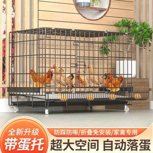 鸡笼子家用室内室外大号特大号下蛋养鸡笼鸡窝鸡舍鸭笼折叠养殖笼