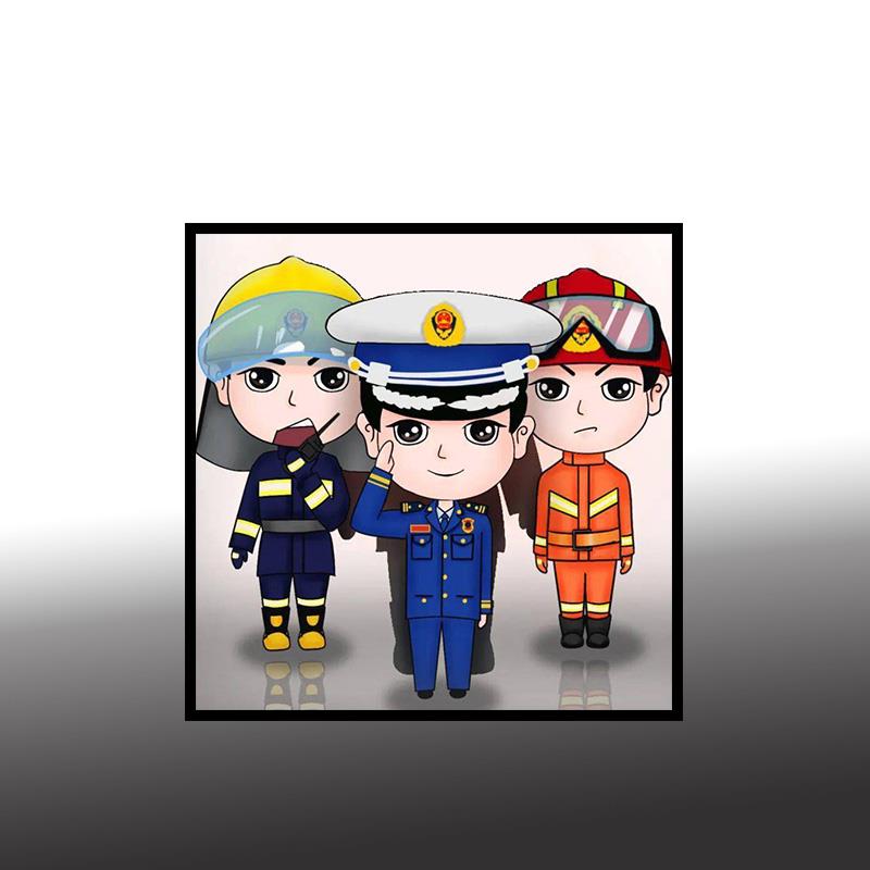 消防员十字绣新款人物5D钻石画消防官兵手工自己绣高档镶钻火焰蓝