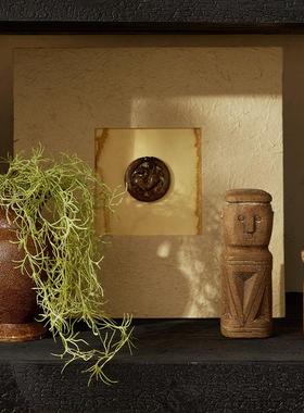 入户玄关摆件轻奢高档诧寂系列耳挂花器托 托盘艺术装饰品民宿电