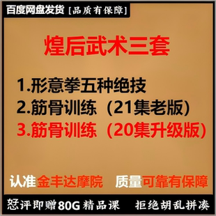 凰后武术形意拳五种绝技+筋骨训练老版+新版 共三套高清视频