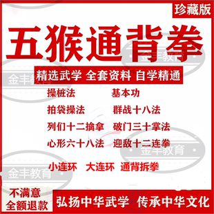 赵Z建J国五侯通背教程操桩法十二擒捉破门32掌法迎敌12连拳大连环