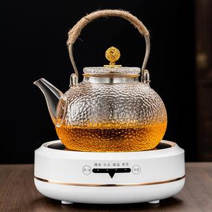 玻璃煮茶壶提梁加厚煮茶器煮茶炉烧水电陶炉加热泡茶套装 兴梵日式
