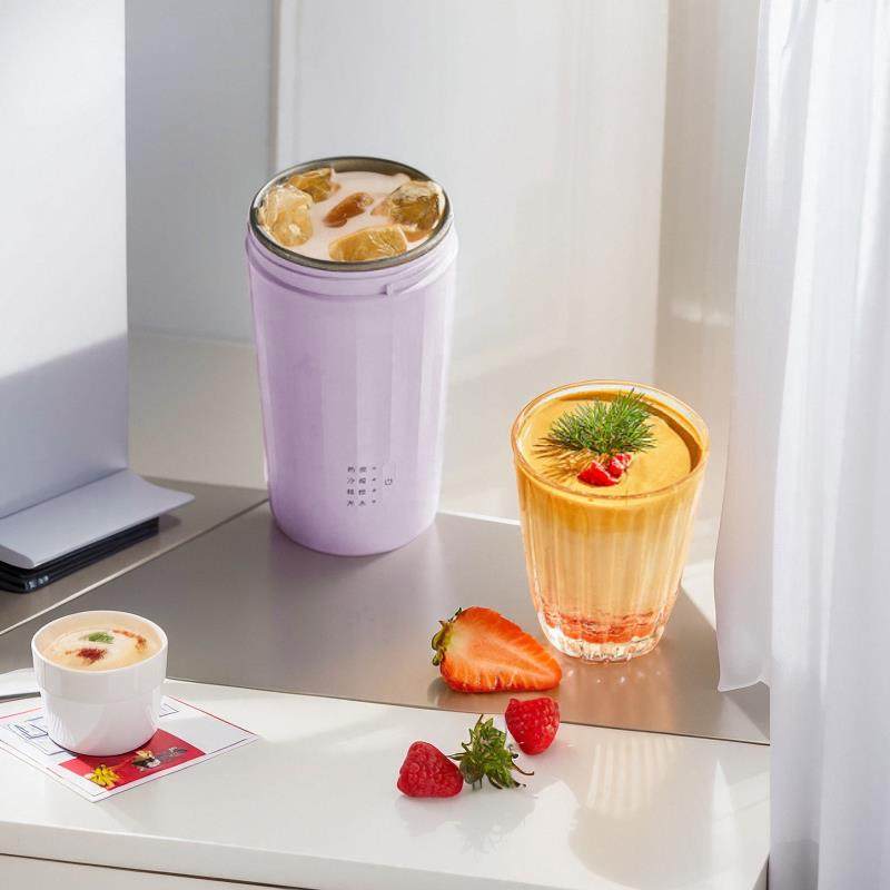 ZIGO新款便携式奶泡杯电动奶泡机家用牛奶加热器咖啡搅拌杯打发器