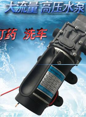 12V24V120W电动隔膜泵大流量大压力直流水泵农用喷雾洗车自吸打压