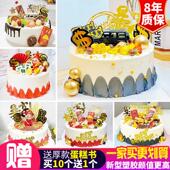 彷真蛋糕模型2023创意新款 暴富汽车发财网红生日假蛋糕样品可定制