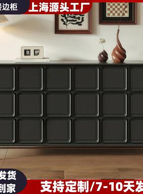 意式轻奢烤漆餐柜实木入户玄关柜多功能客厅茶水柜收纳柜定制