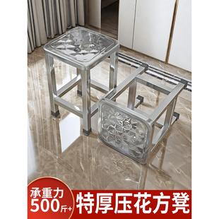 304不锈钢方凳医院实验室流水线加厚耐用印花高矮凳工厂定制凳子