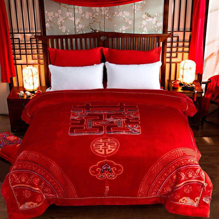 10斤结婚红色云毯婚庆毯双层冬季加厚毛毯红被子陪嫁盖毯送礼毯子,床上用品,休闲毯/毛毯/绒毯,淘宝优惠券,粉丝福利购,淘宝优惠卷