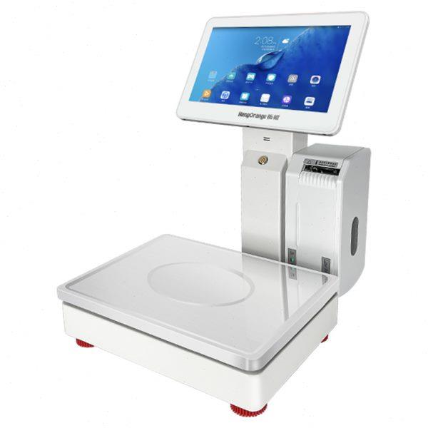 甄选AI智能识别标签条码秤称重打印一体机水果生鲜超市专用触屏条