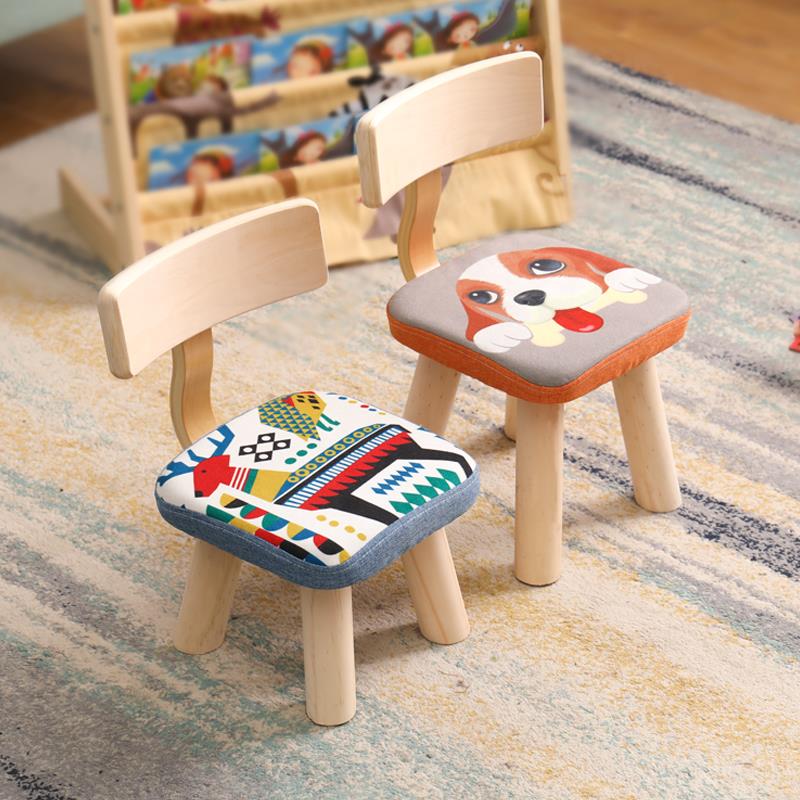 儿童靠背凳全实木小凳子现代简约经济型时尚创意家用矮凳板凳椅子