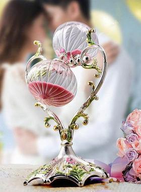 德国工艺欧洲心形沙漏计时器装饰品家居装饰工艺品情侣心意礼品礼