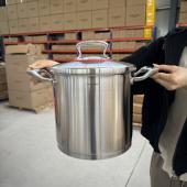 高汤锅304不锈钢加厚家用大容量燃气电磁炉卤锅炖锅汤桶24 28cm