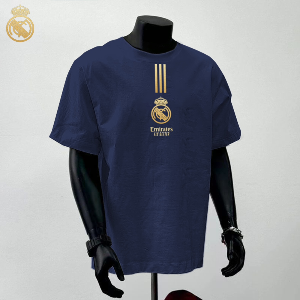 夏季100%重磅纯棉短袖黑金巴萨皇马t恤宽松百搭休闲运动足球上衣,男装,T恤,淘宝优惠券,粉丝福利购,淘宝优惠卷