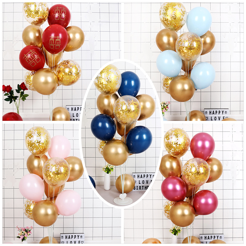 气球立柱桌飘落地支架底座婚庆婚房结婚路引宴会生日装饰场景布置