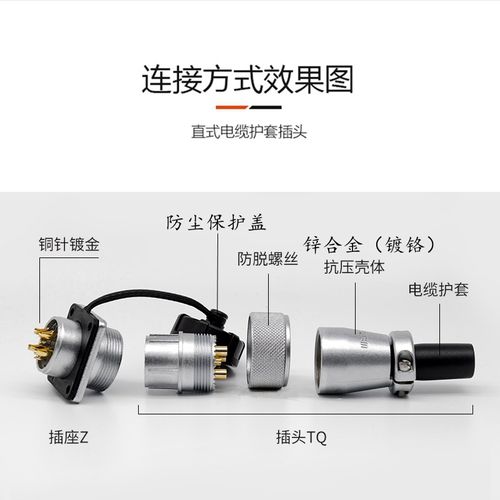 威浦WS20航空插头连接器2芯3芯4芯5芯6针78912芯15工业接头安装式