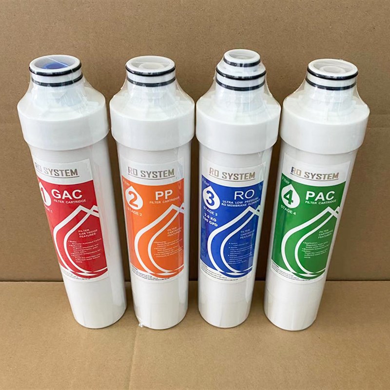 伊美超群滤芯超低压膜无泵无电净水器韩式快插锁扣滤芯 RO PP GAC