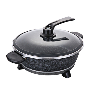 鸳鸯锅电火火锅锅家用多功能麦饭石一体成型电煮锅电热锅大容量8L