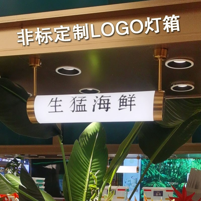 招牌LED灯管LOGO大圆管 电子灯箱发光广告牌定做双面悬挂亚克力管