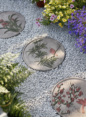 庭院脚踏石花园仿古布置摆件小院子装饰户外踏步创意垫脚石摆件