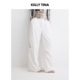 TINA 工装 风白色阔腿休闲长裤 KELLY 女设计感多口袋宽松伞兵裤 子