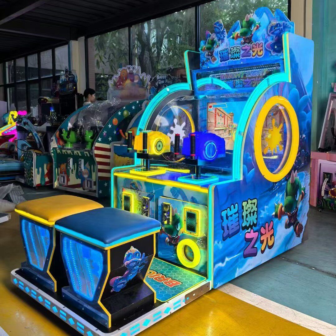 新款赛车打枪射水机电玩城亲子儿童投币游戏机儿童乐园设备