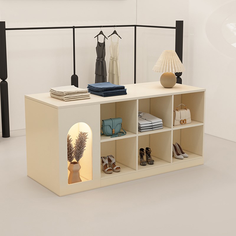 服装店展示架中岛流水台女装店鞋店包包中间摆放置物货架陈列架子