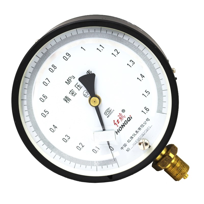 红旗仪表YB150B精密压力表真空表0.25级1.6MPA2.5MPA60MPA4可调零