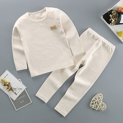 秋冬无骨缝制儿童内衣套装纯棉男童睡衣宝宝秋衣秋裤家居服女宝