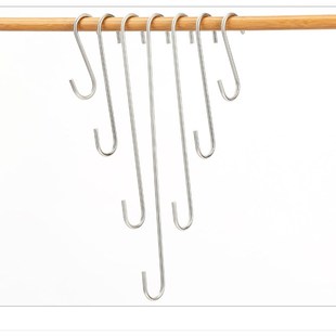 服装店专用上墙挂钩长钩S钩挂钩 银色圆s勾挂衣包包 衣架展示货架