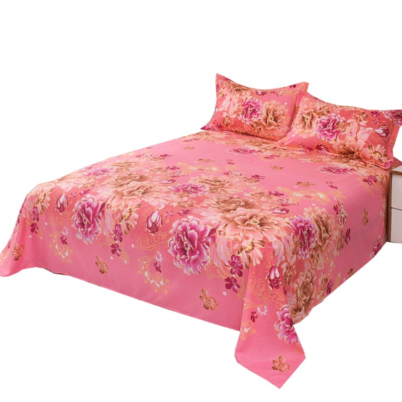 床单单件学生宿舍单人双人床1.8米1.5m磨毛儿童1.2水洗棉被单2米