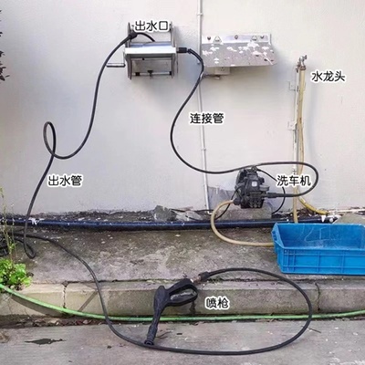 高压水管收纳架卷管器不锈钢金属洗车机洗车防爆钢丝