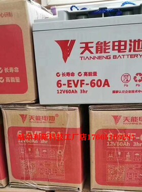 天能6-EVF-60-61 12V60AH65AH电动三轮车 四轮车 电叉车 篷车电池