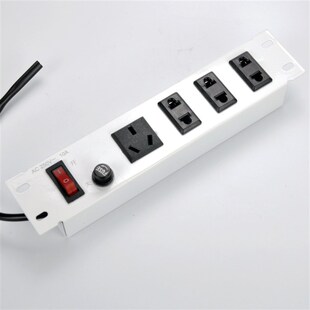 弱电箱电源插座模块光纤多媒体箱模块三位二孔电源模块适配器家用