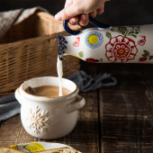 日式 创意手绘陶瓷醋瓶子小醋壶餐厅家用酱油瓶厨房调料壶香油小瓶