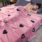 珊瑚绒毛毯被子薄款 午睡毯空调毯单人被 法莱绒毯子夏天毛巾被夏季