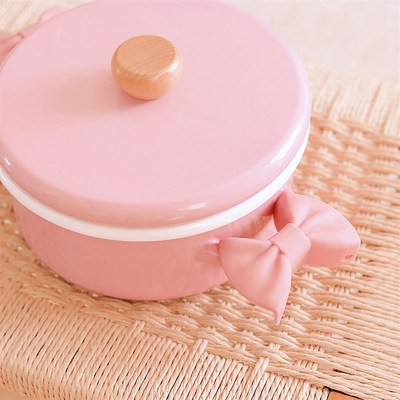 老麦自制奶FUFU少女心搪瓷锅耳锅家用炖煮汤锅火锅锅电磁炉