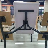 工厂生产四位连身餐桌椅学校食堂饭堂快餐店桌椅定制