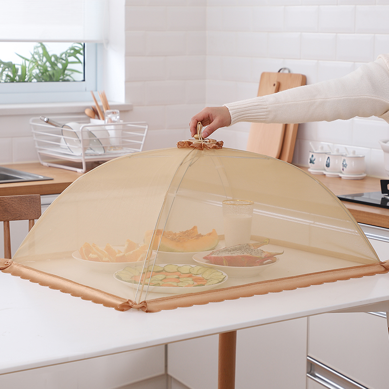 饭菜罩子折叠餐桌罩家用新款防苍蝇食物盖菜罩夏季菜盖伞剩菜剩饭