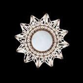 慢家居侘寂风藤编镜子挂墙浴室镜复古装 饰镜东南亚民宿圆镜