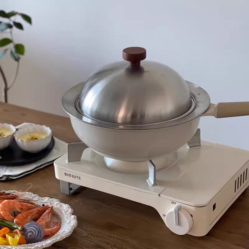韩国食品蒸屉带把手蒸盘加厚屉蒸包子大号带盖