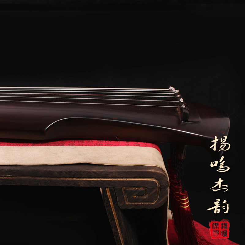 扬鸣古琴】老匠人纯手工制作百纳伏羲古琴纯生漆 送古琴桌凳