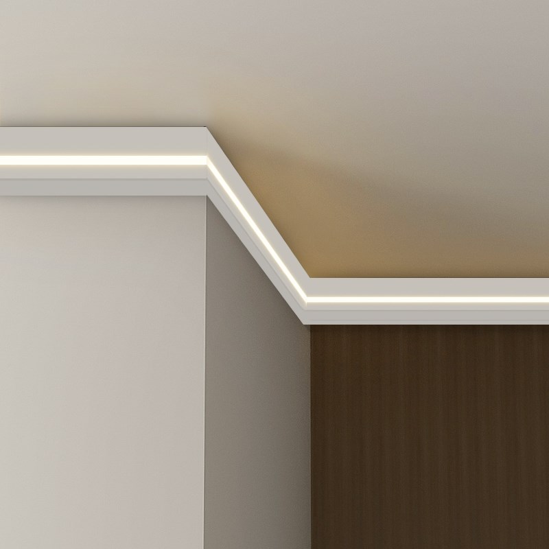 明装眼皮顶角线灯发光石膏线免吊顶槽线性灯家用无灯氛围灯