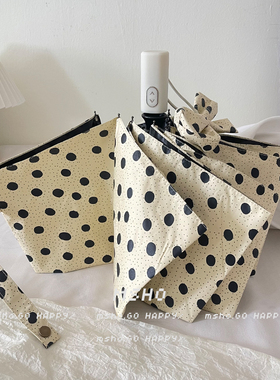 mho草间弥生~波点系定制自动晴雨两用折叠遮阳太阳黑胶雨伞女伞