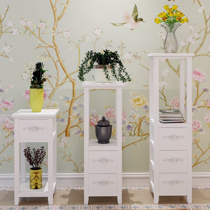 落地多层花架子客厅阳台花几实木盆景架绿萝花盆架抽屉式鱼缸架子