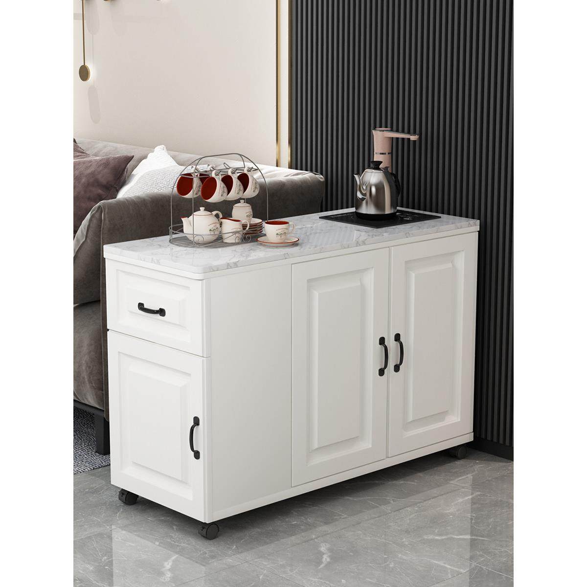 沙发边几边柜侧边扶手柜可移动茶水柜轻奢大理石内嵌烧水壶茶台桌,住宅家具,角几/边几,淘宝优惠券,粉丝福利购,淘宝优惠卷