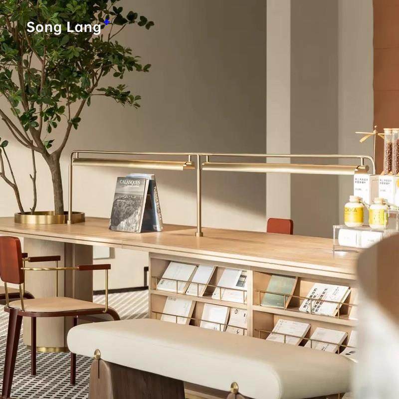 现代轻奢创意金属线条台灯售楼部样板间展厅接待厅书房吧台餐厅灯,家装灯饰光源,装饰台灯,淘宝优惠券,粉丝福利购,淘宝优惠卷